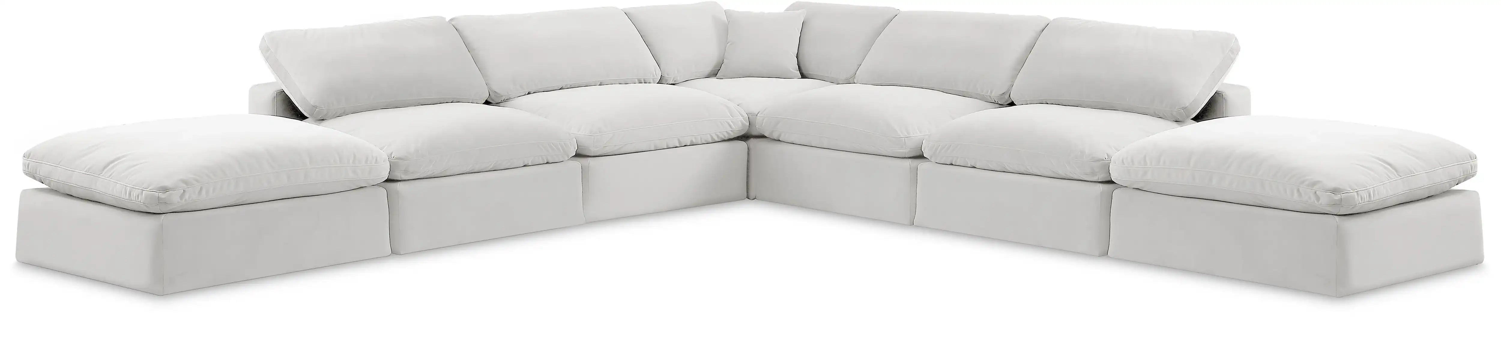 Comfy - 7 Piece Velvet Modular Corner Sectional - Best Buy Furniture