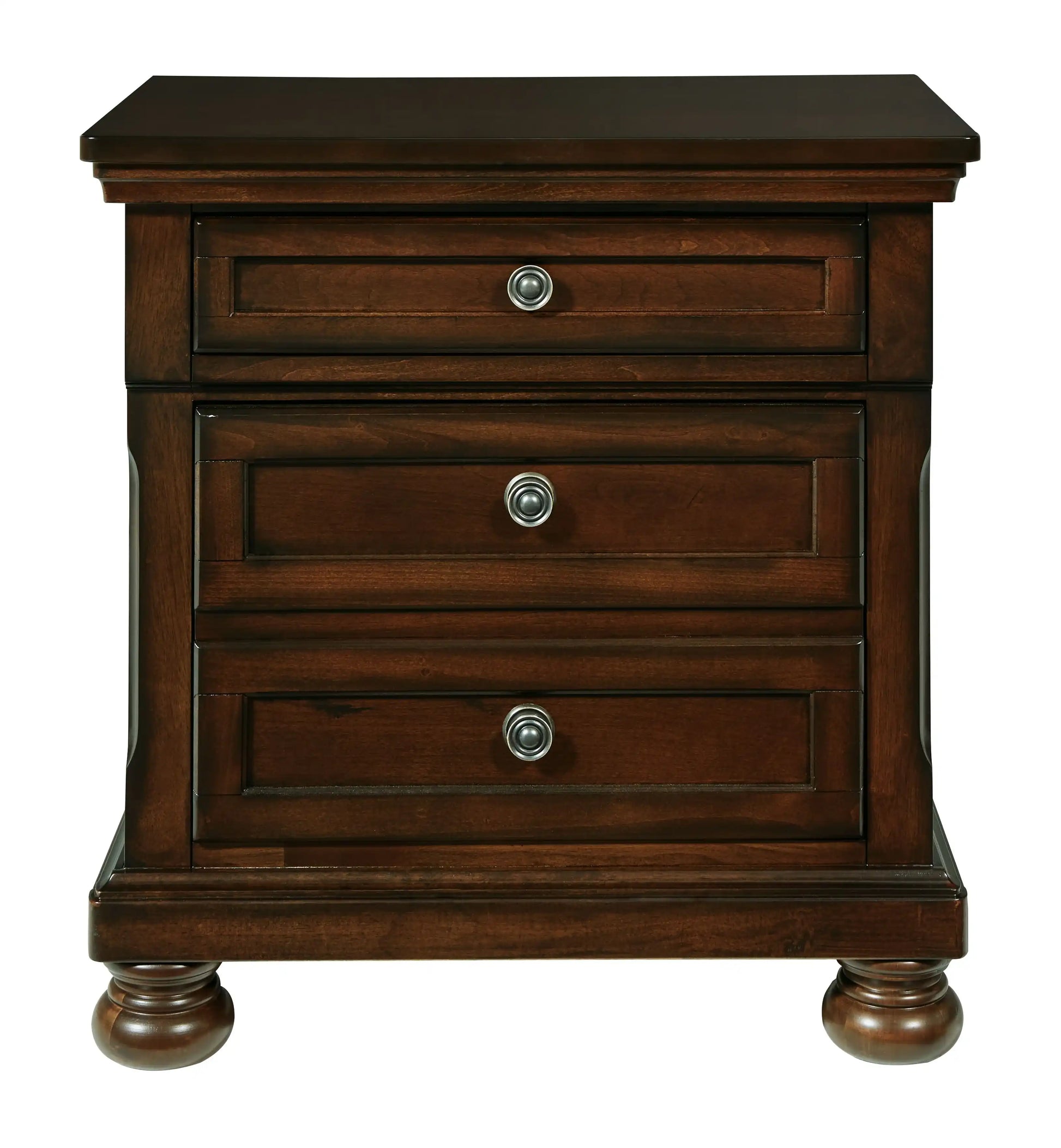 Porter - Two Drawer Night Stand - Dark Brown - Best Buy Furniture