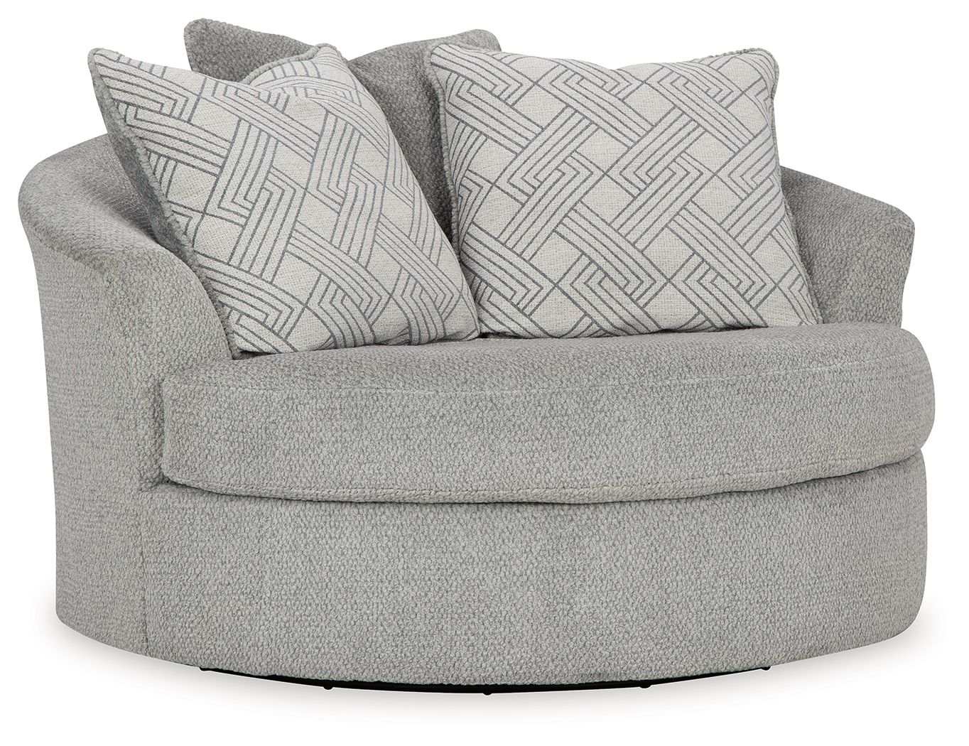 Casselbury - Oversized Swivel Accent Chair - Cement - Best Buy Furniture
