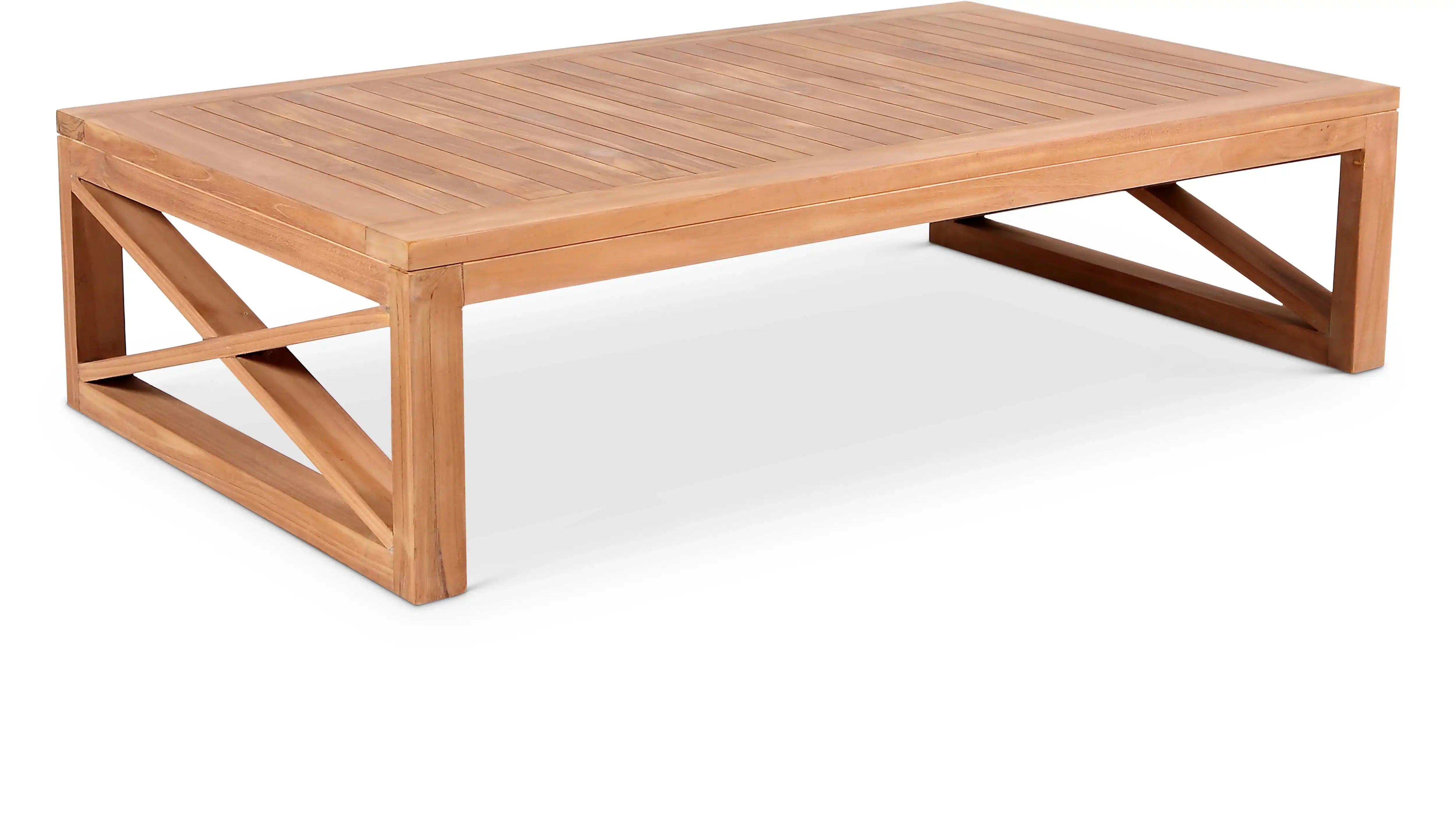 Anguilla - Teak Outdoor Coffee Table - Natural - Best Buy Furniture