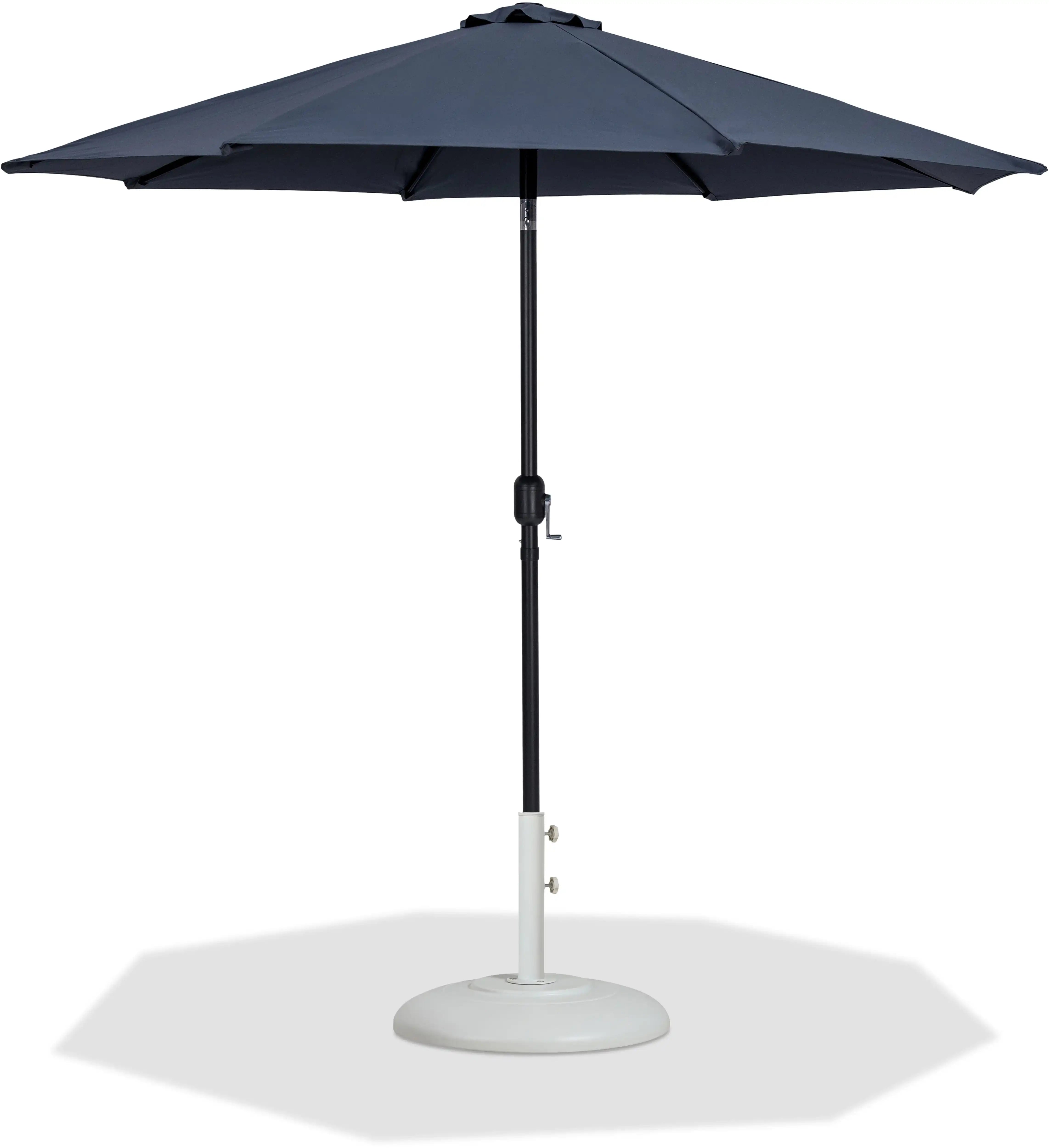 Fiji - Aluminum Patio Umbrella With Round White And Black Base - Best Buy Furniture