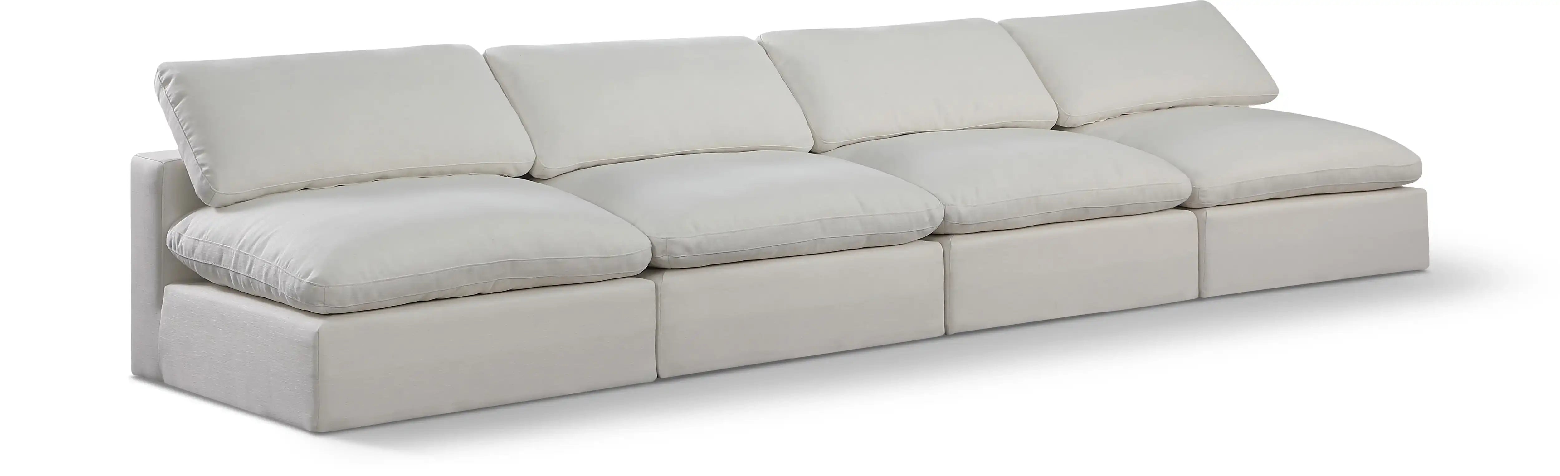 Comfy - Linen Modular Armless Sofa 4 Seats - Best Buy Furniture