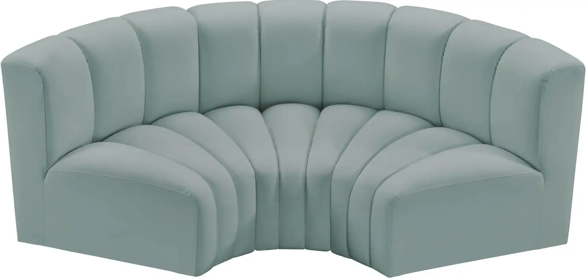 Arc - Faux Leather 3 Piece Modular U-Shaped Sofa
