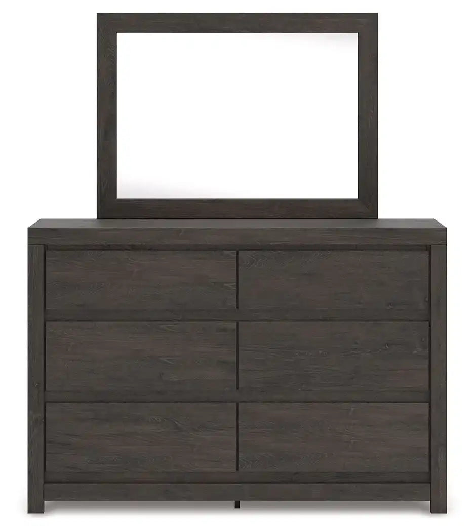 Fraluna - Dresser And Mirror - Charcoal - Best Buy Furniture