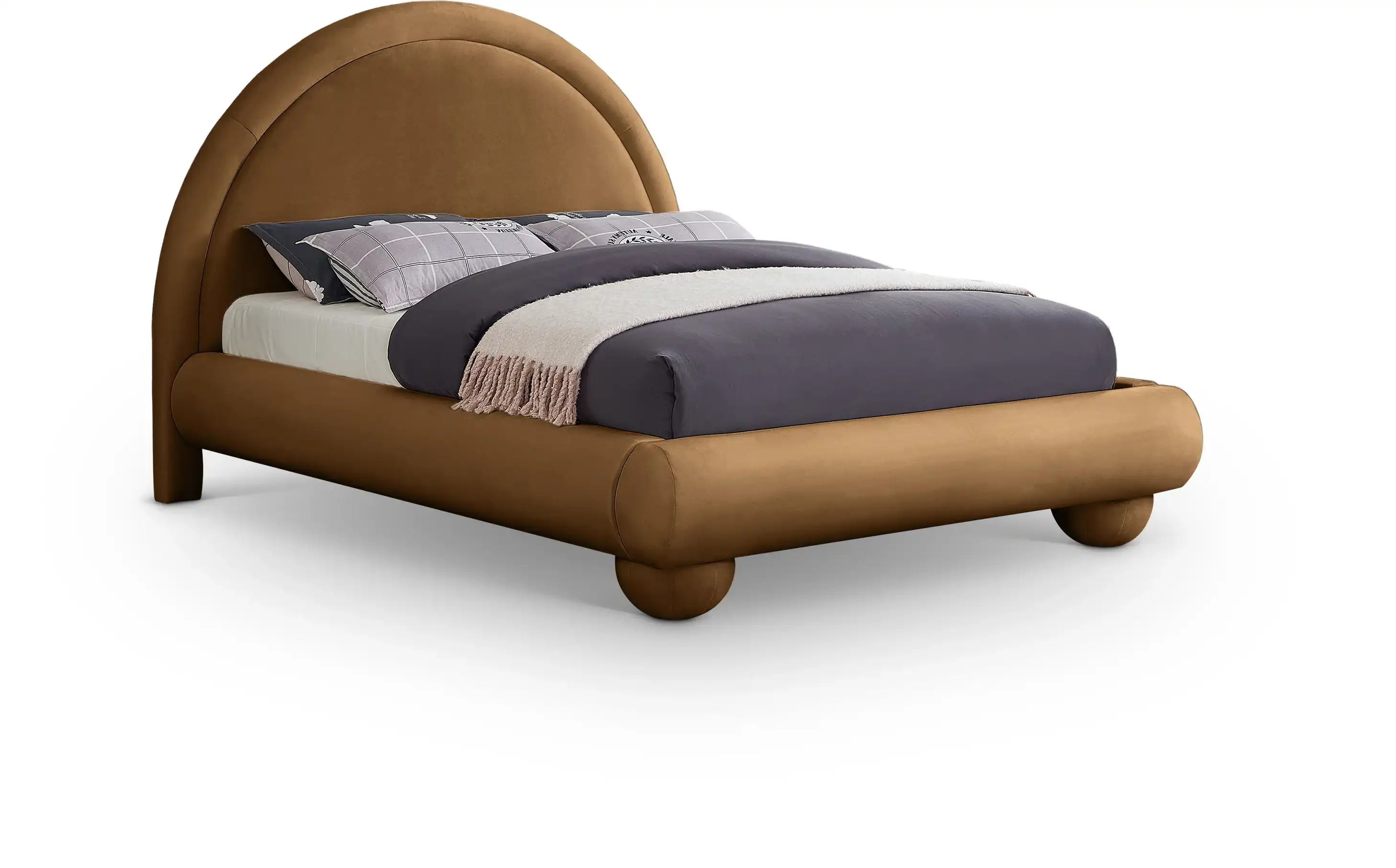 Madrid - Velvet Upholstered Bed - Best Buy Furniture