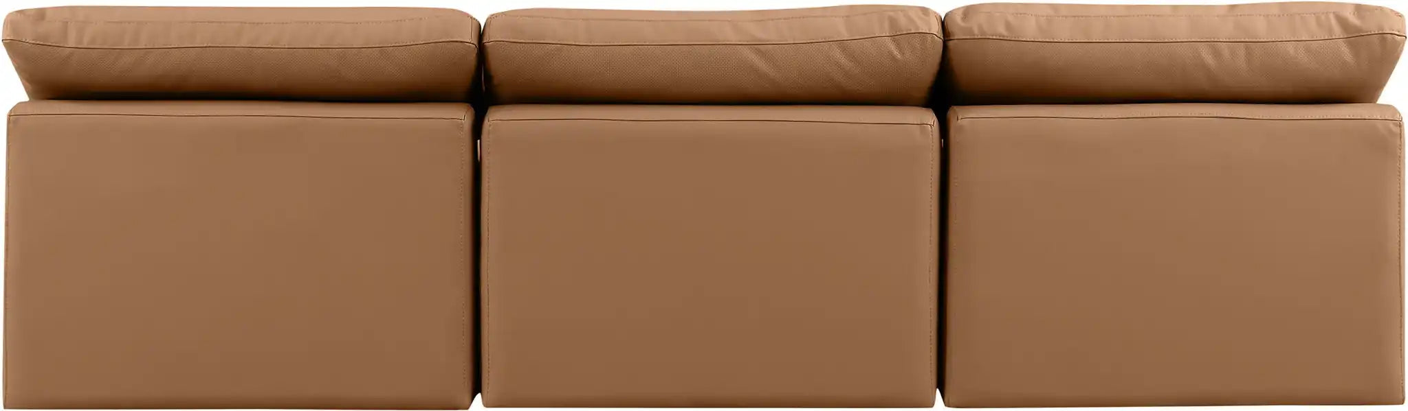 Indulge - Faux Leather 3 Seat Modular Armless Sofa