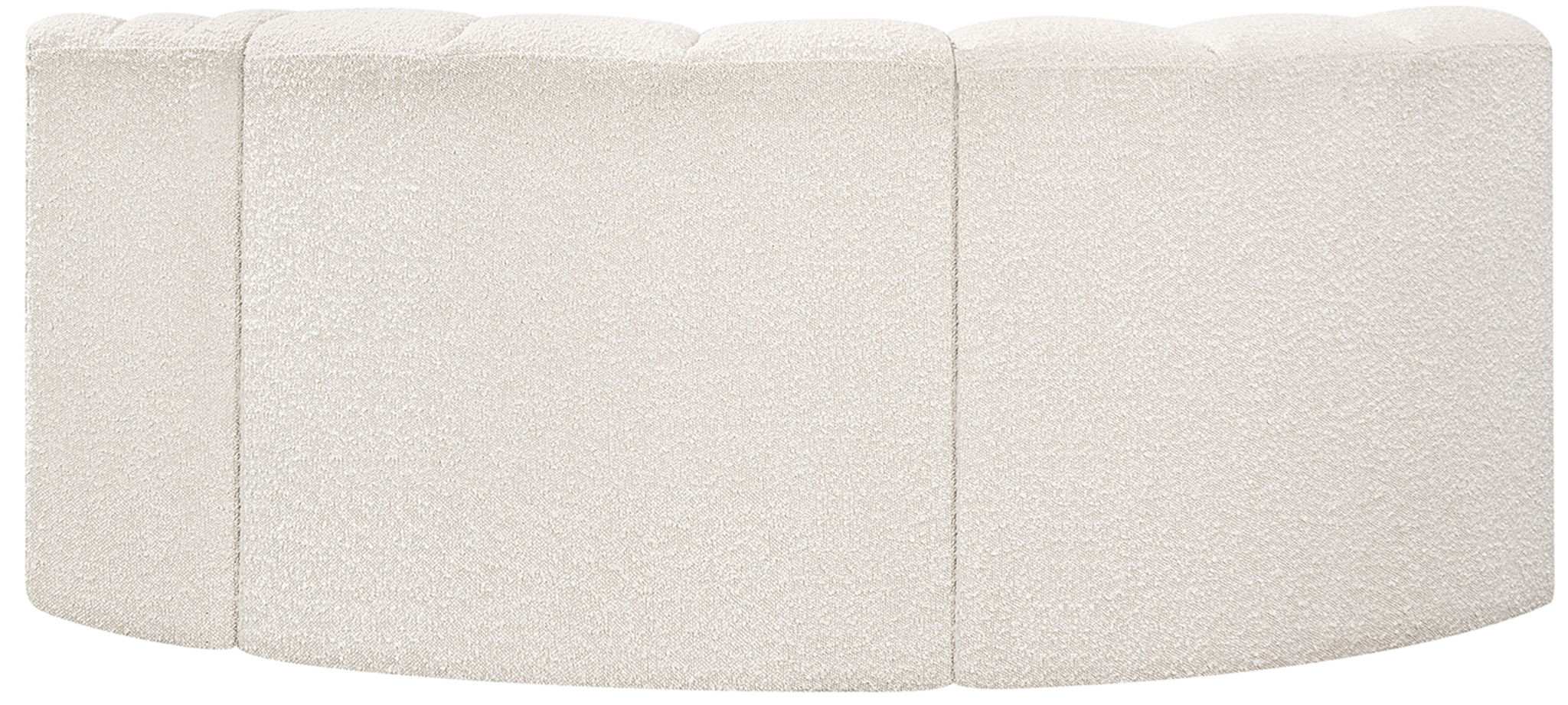 Arc - Boucle Fabric 3 Piece Modular L-Shaped Sofa
