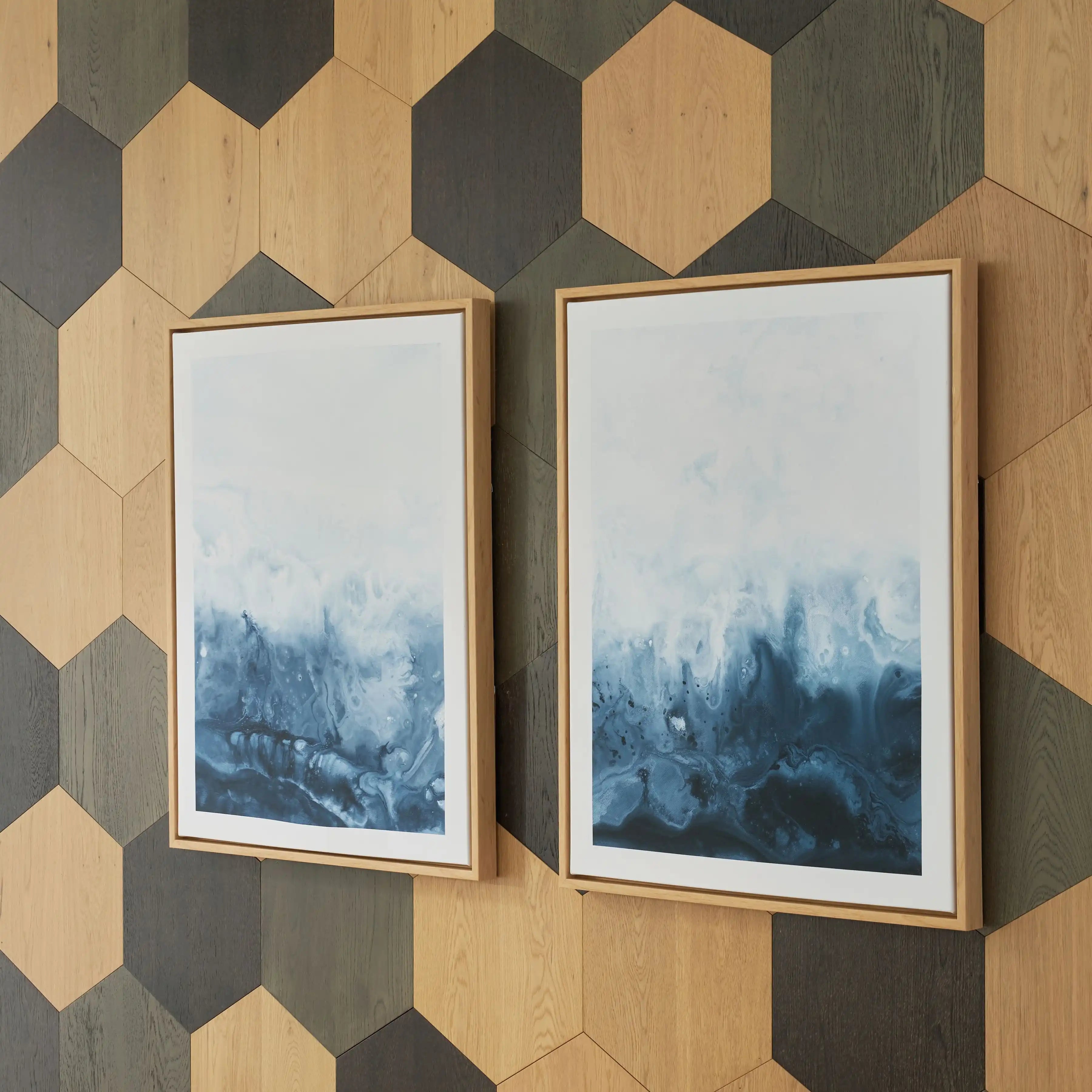 Holport - Wall Art Set (Set of 2) - Blue / White - Best Buy Furniture