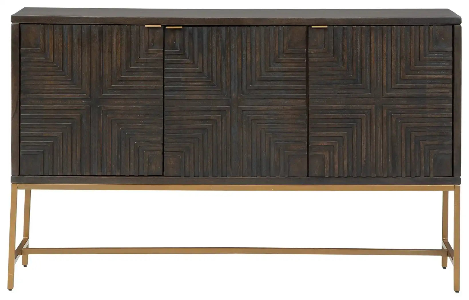 Elinmore - Accent Cabinet - Brown / Gold Finish - Best Buy Furniture