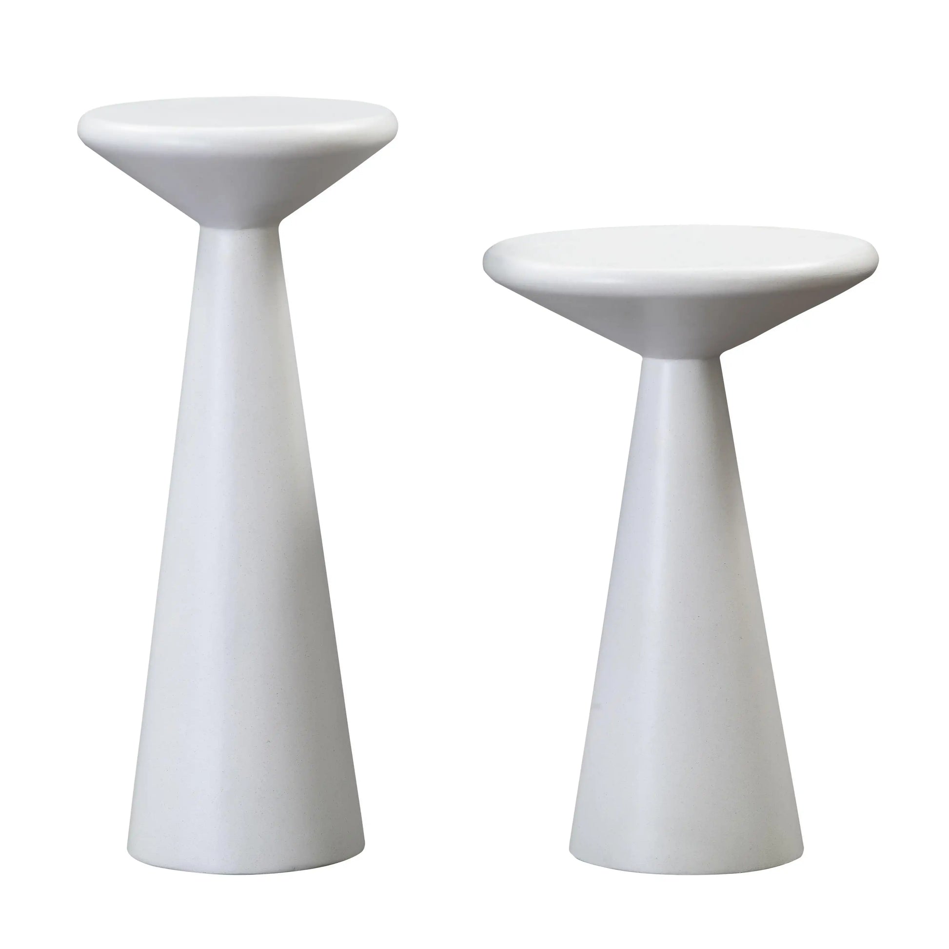 Gianna - Concrete Accent Tables (Set of 2) - White - Best Buy Furniture