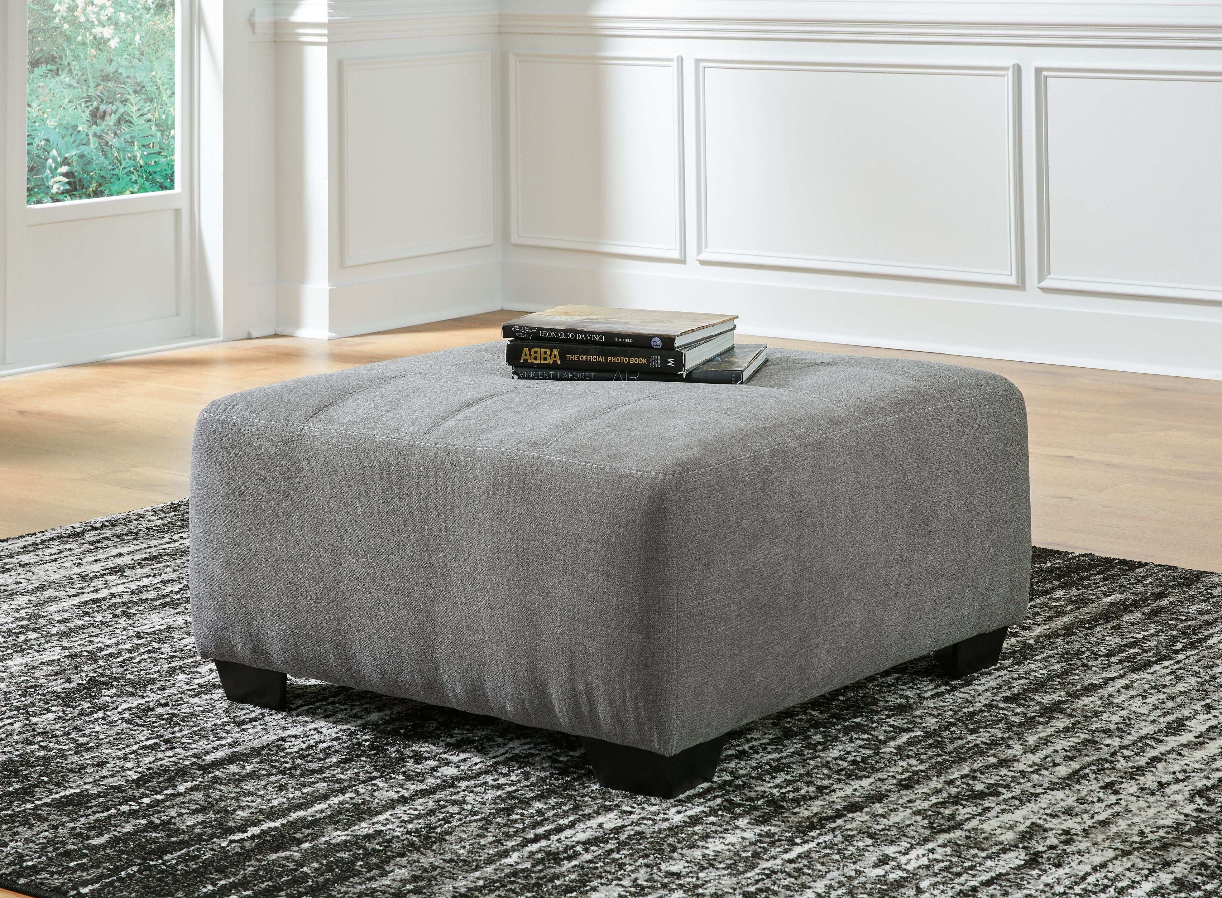 Birkdale Court - Oversized Accent Ottoman - Gray - Best Buy Furniture