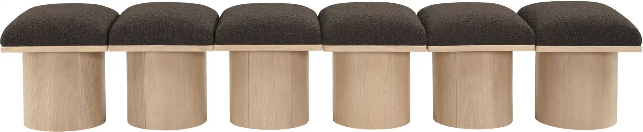 Pavilion - 6 Piece Modular Bench With Natural Base