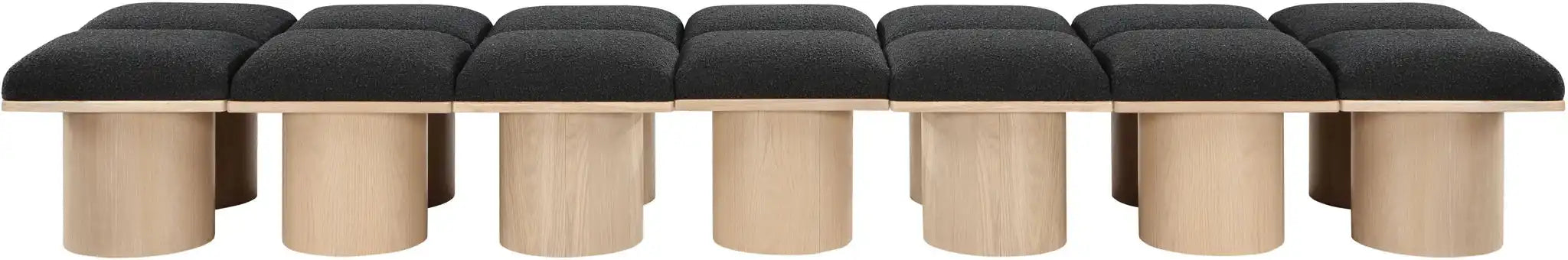 Pavilion - 14 Piece Modular Bench With Natural Base