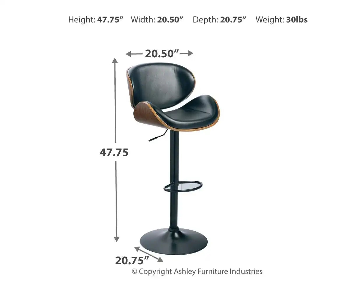 Bellatier - Adjustable Height Barstool - Best Buy Furniture