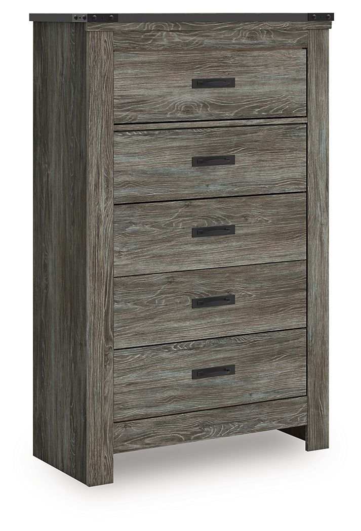 Frandern - Five Drawer Chest - Gray - Best Buy Furniture