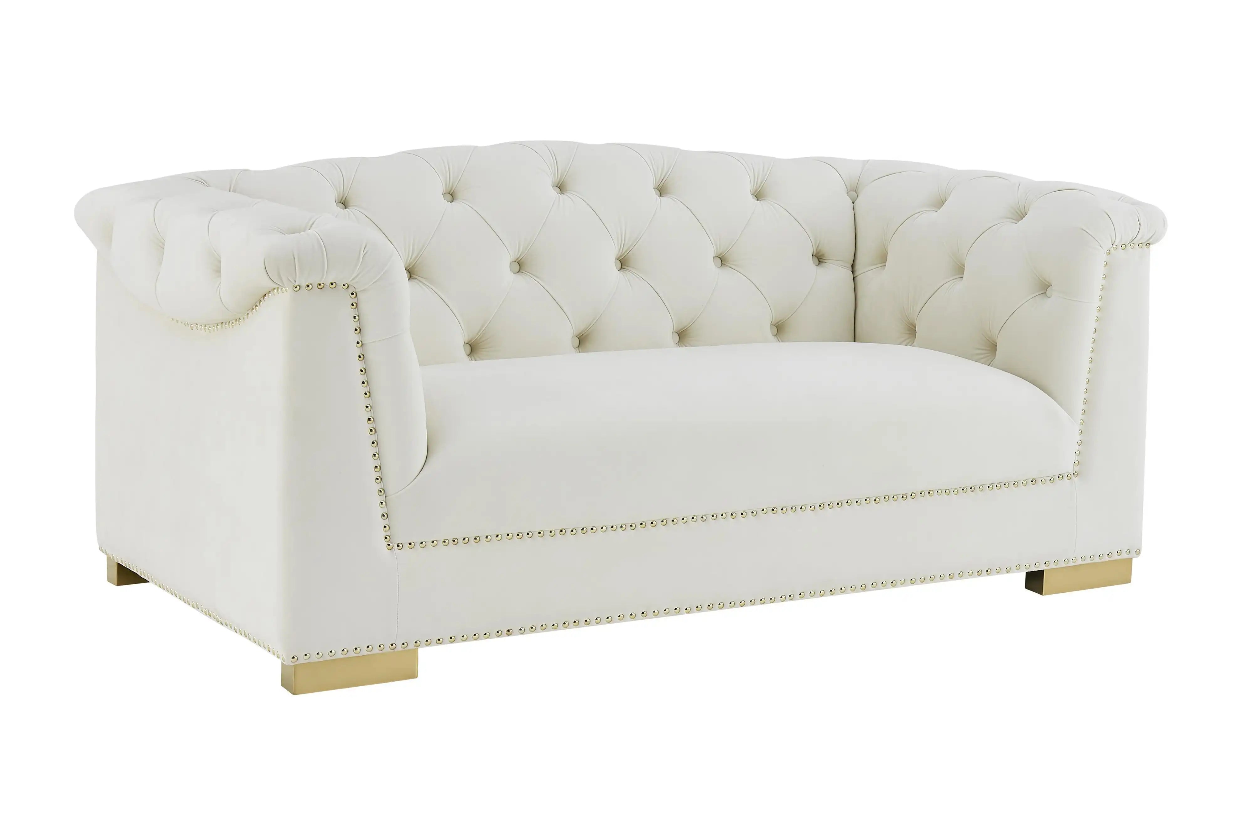 Farah - Velvet Loveseat - Best Buy Furniture
