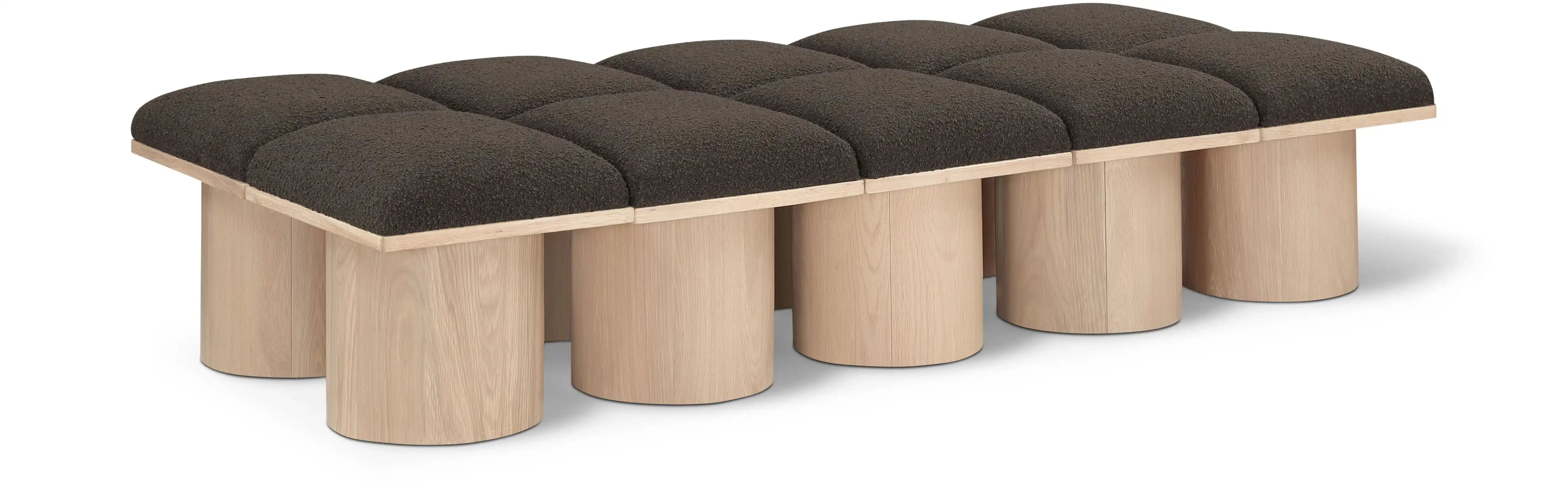 Pavilion - 10 Piece Modular Bench With Natural Base - Best Buy Furniture