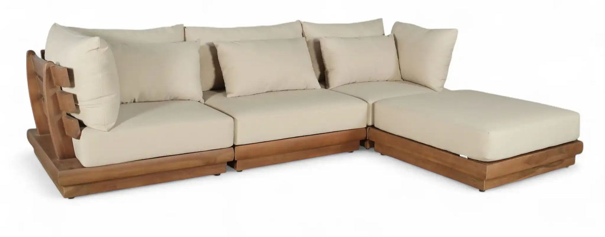 Mirella - 4 Piece Water Resistant Fabric Outdoor Patio Modular Sectional - Best Buy Furniture