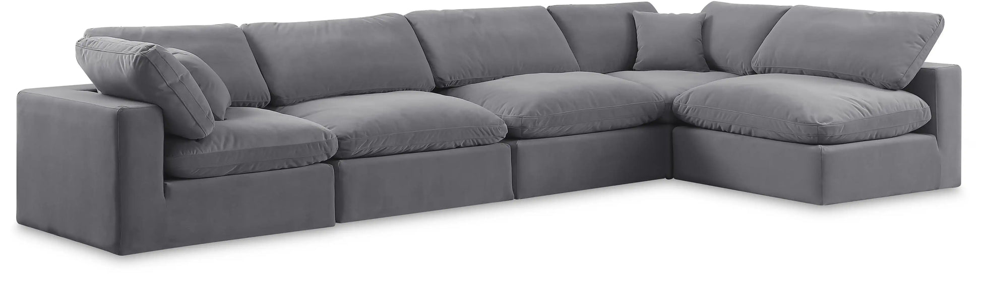 Comfy - 5 Piece Velvet Modular Sectional - Best Buy Furniture