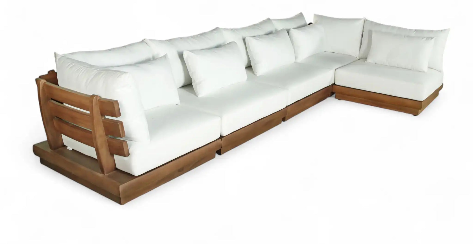 Mirella - 5 Piece Water Resistant Fabric Upholstered Outdoor Patio Modular Sectional - Best Buy Furniture