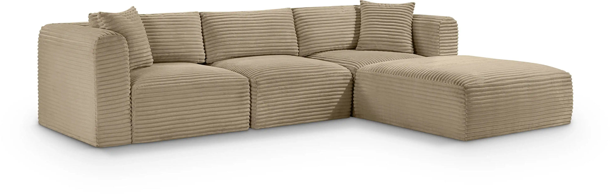 Shaggy - Fabric 4 Piece Modular Sectional - Best Buy Furniture