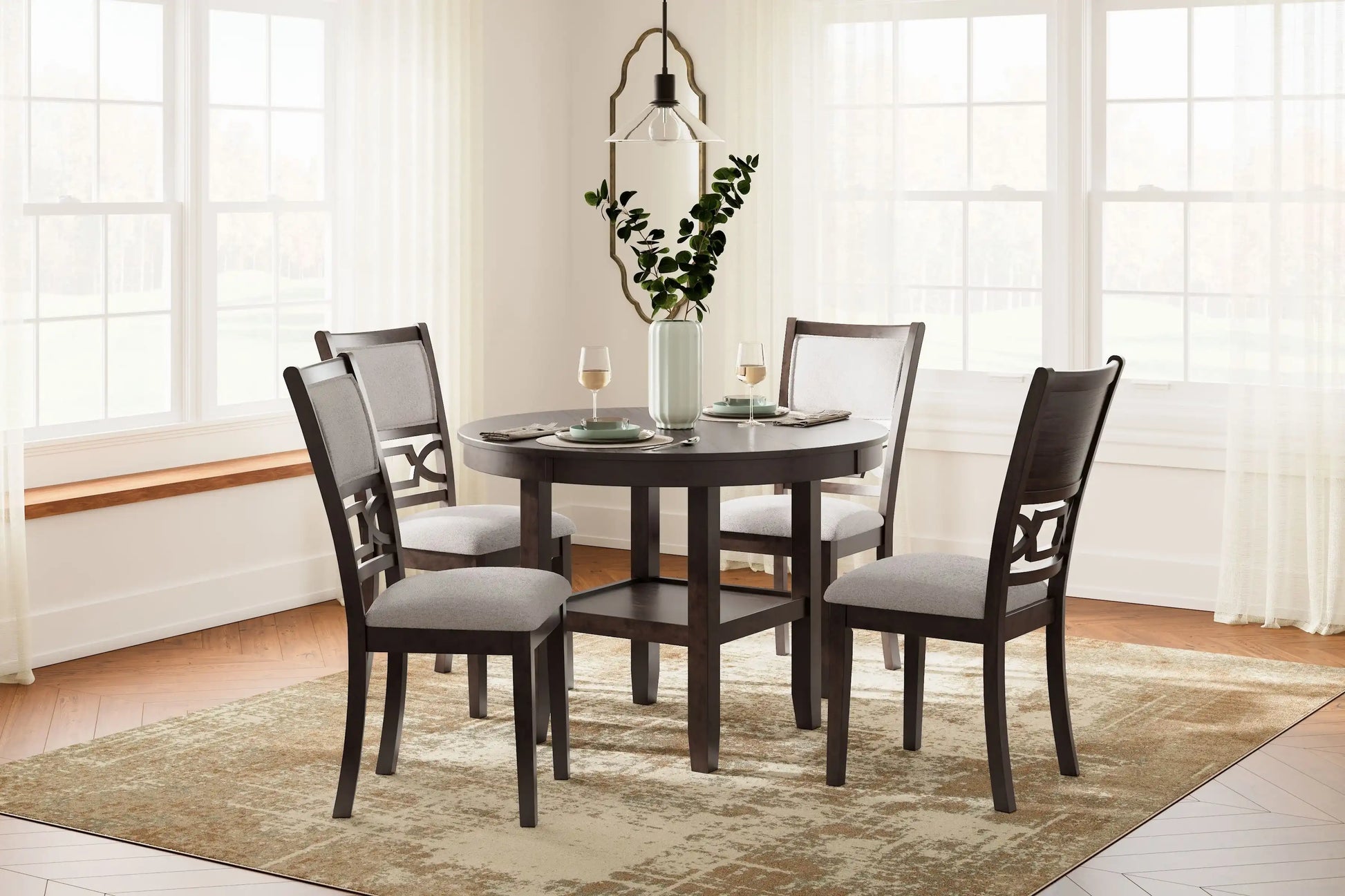Langwest - Dining Room Table Set (Set of 5) - Brown - Best Buy Furniture