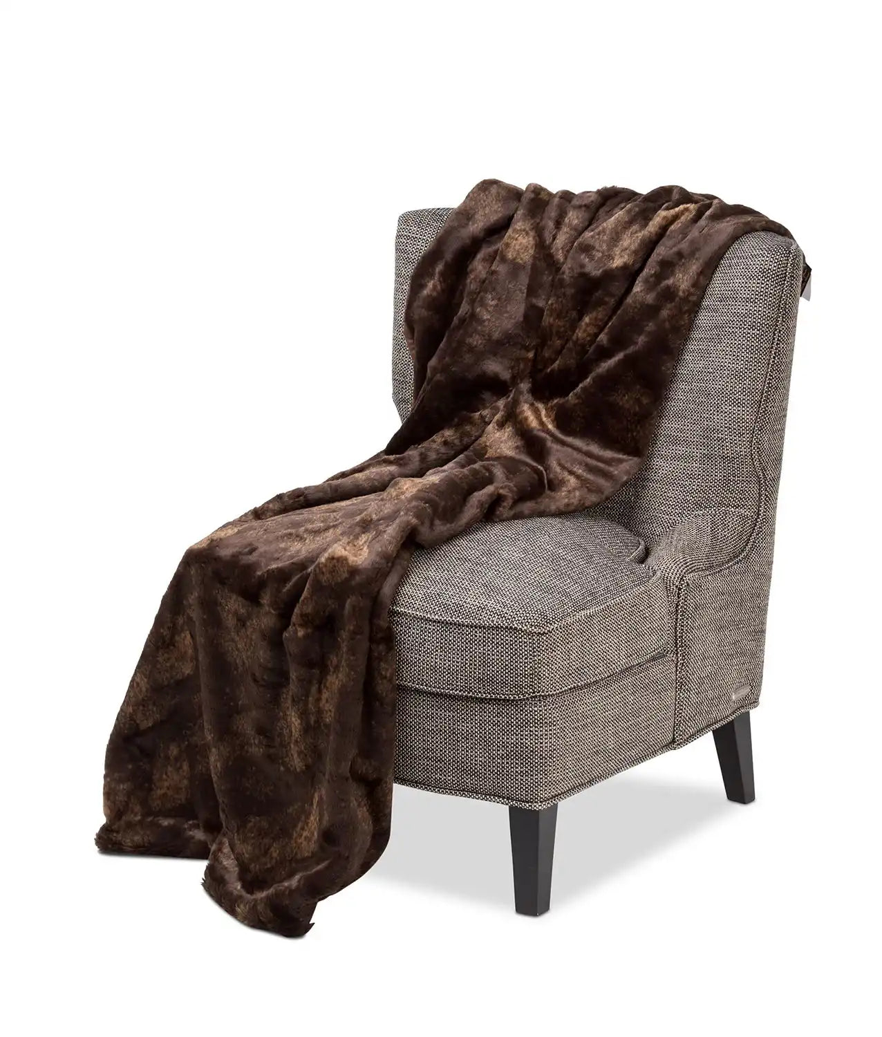 Bailey - 56" x 72" Throw - Dark Brown - Best Buy Furniture