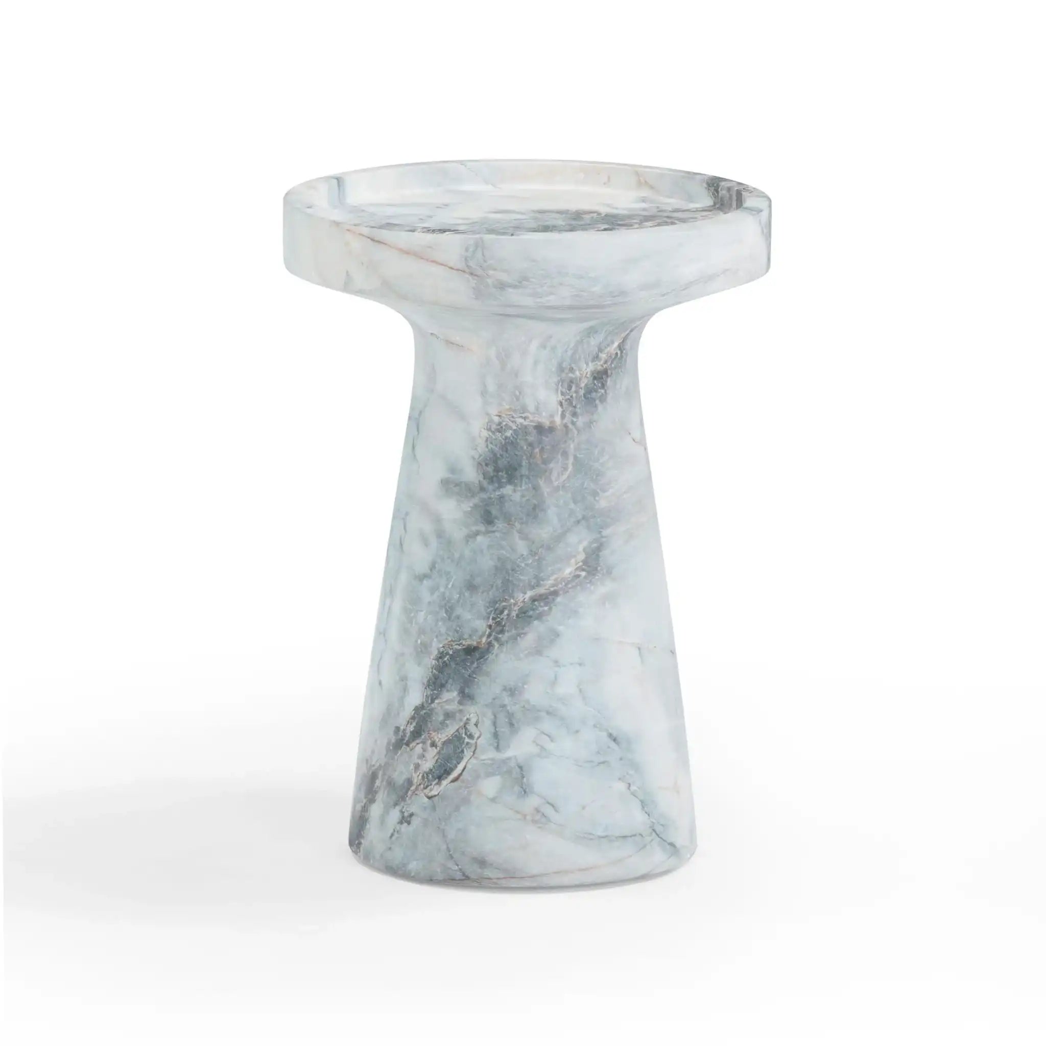 Zara - Indoor / Outdoor Side Table - Blue / White - Best Buy Furniture