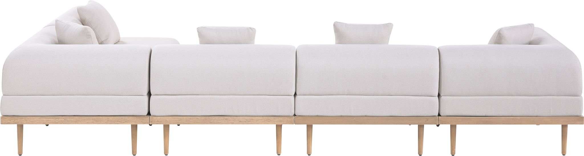 Laguna - 5 Piece 106.5" Upholstered Outdoor Patio Modular Sectional