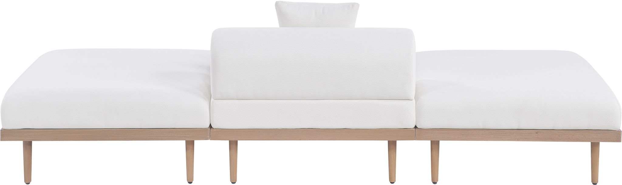 Laguna - 3 Piece Resilient Water Resistant Fabric Outdoor Patio Armless Modular Sofa