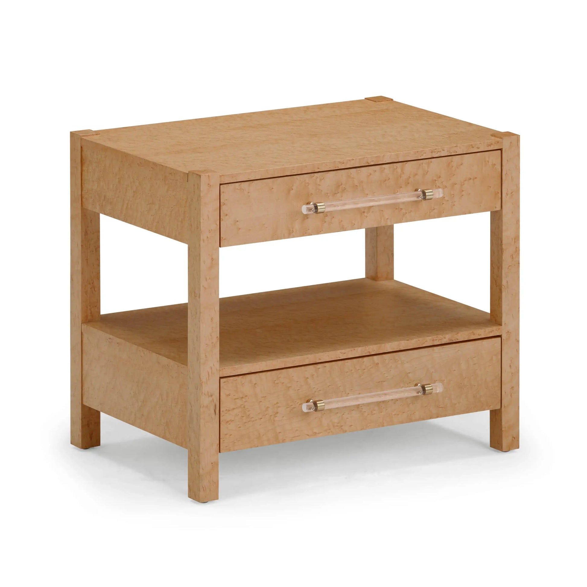 Brandyss - Birdseye Maple 2-Drawer Nightstand - Light Brown - Best Buy Furniture