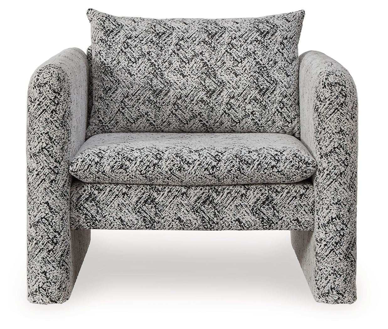 Kenbell - Accent Chair - Black / White - Best Buy Furniture