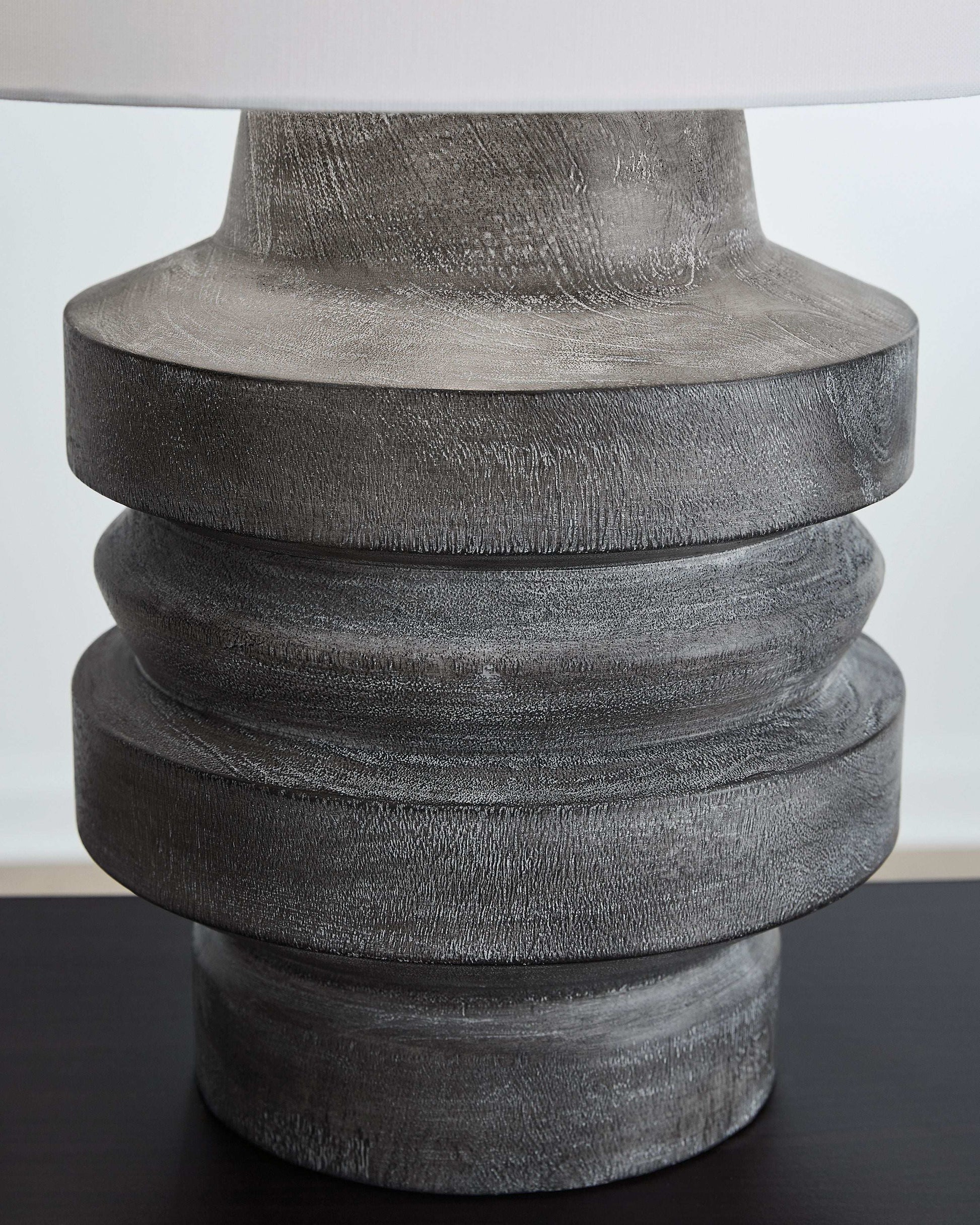 Wahida - Poly Table Lamp - Distressed Black - Best Buy Furniture