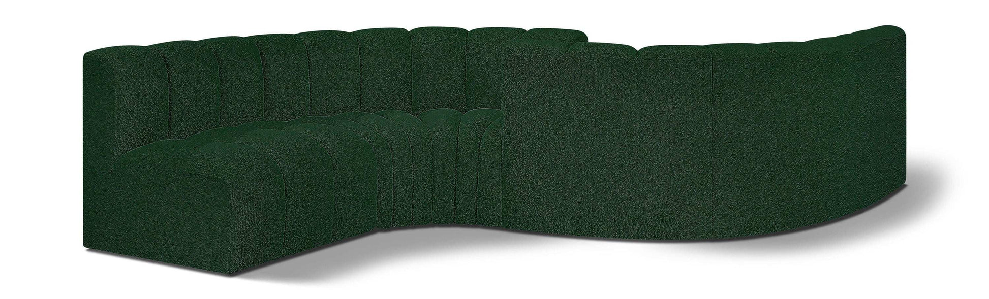 Arc - Boucle Fabric 6 Piece Modular Sofa - Black - Best Buy Furniture