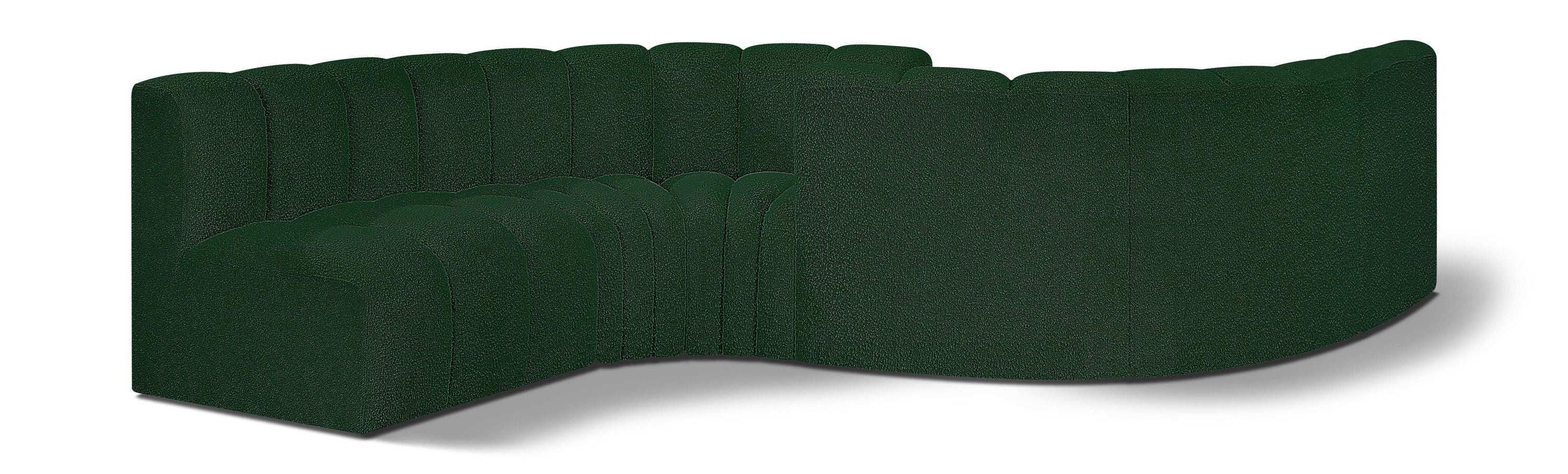 Arc - Boucle Fabric 6 Piece Modular Sofa - Black - Best Buy Furniture
