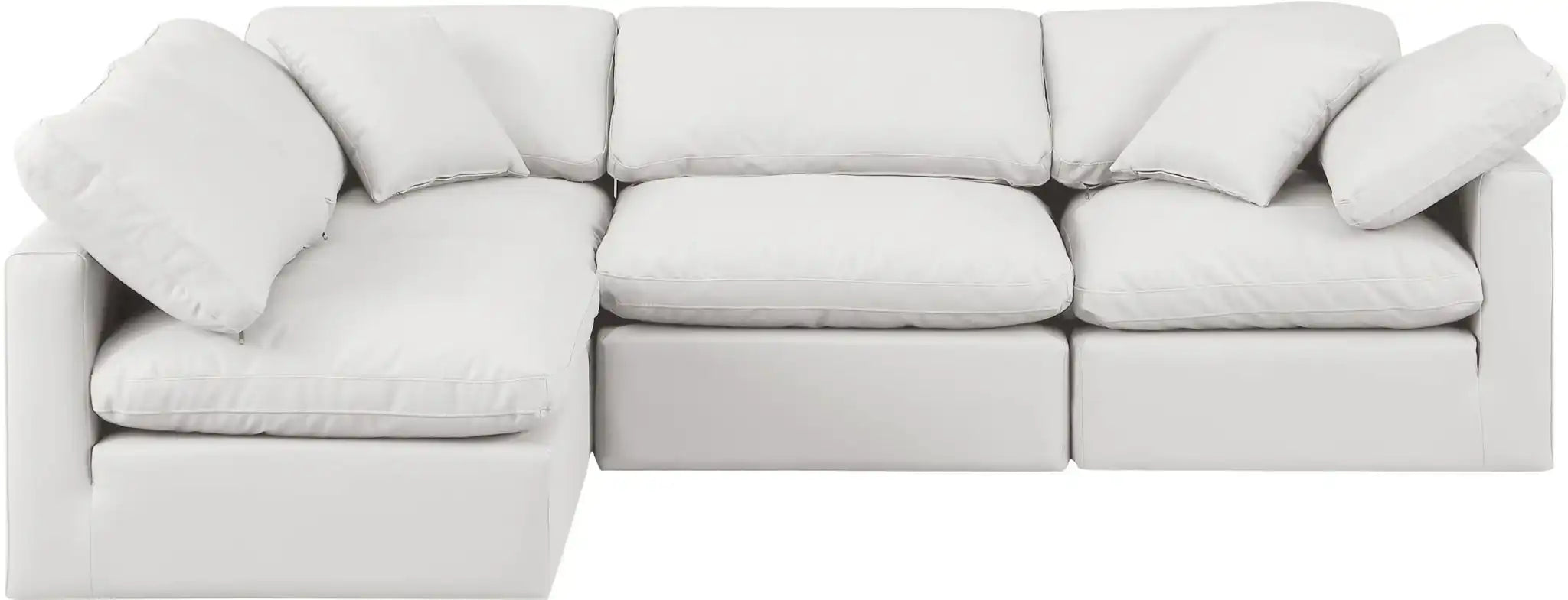 Indulge - Faux Leather 4 Piece Modular Sectional
