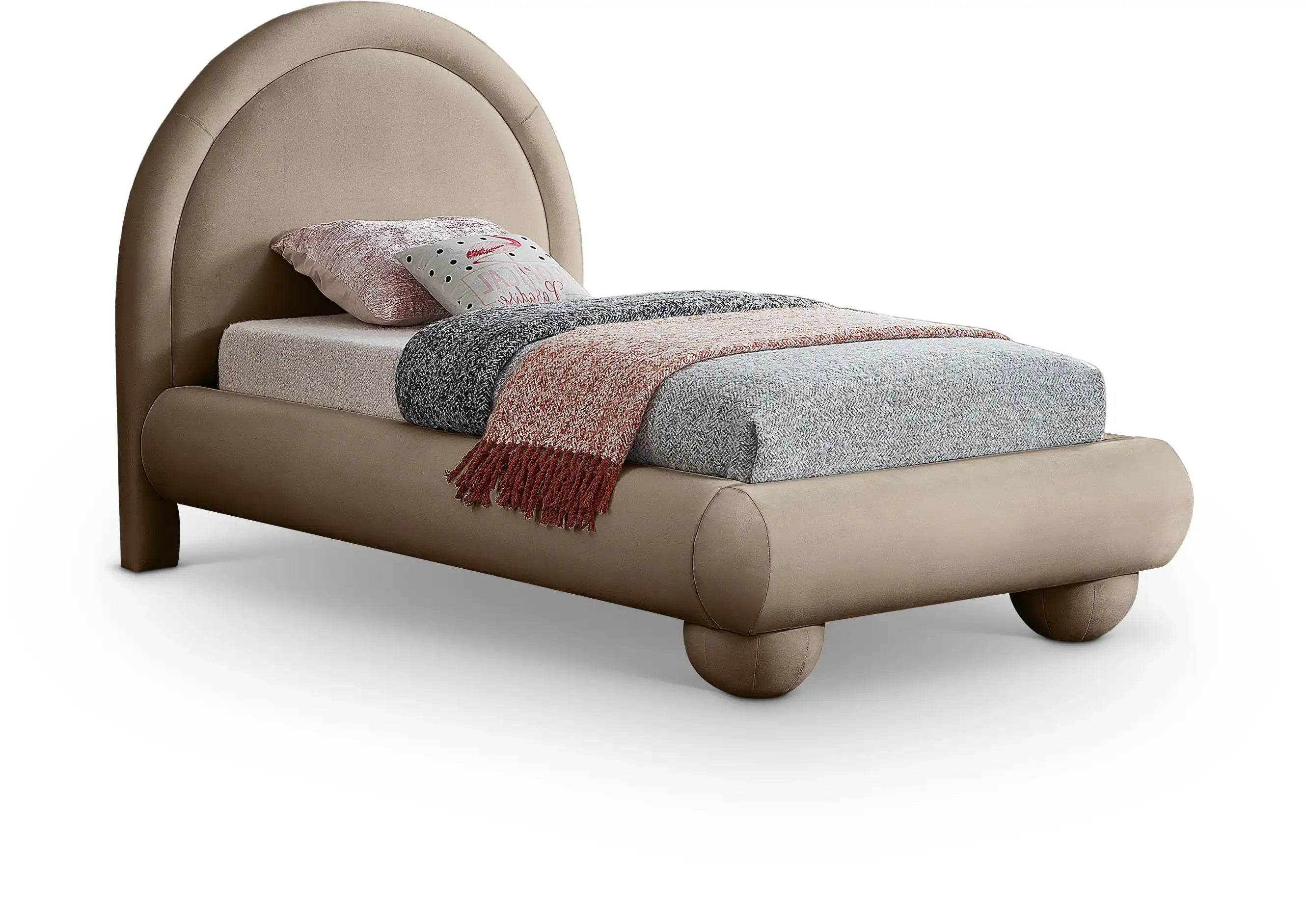 Madrid - Velvet Upholstered Bed - Best Buy Furniture