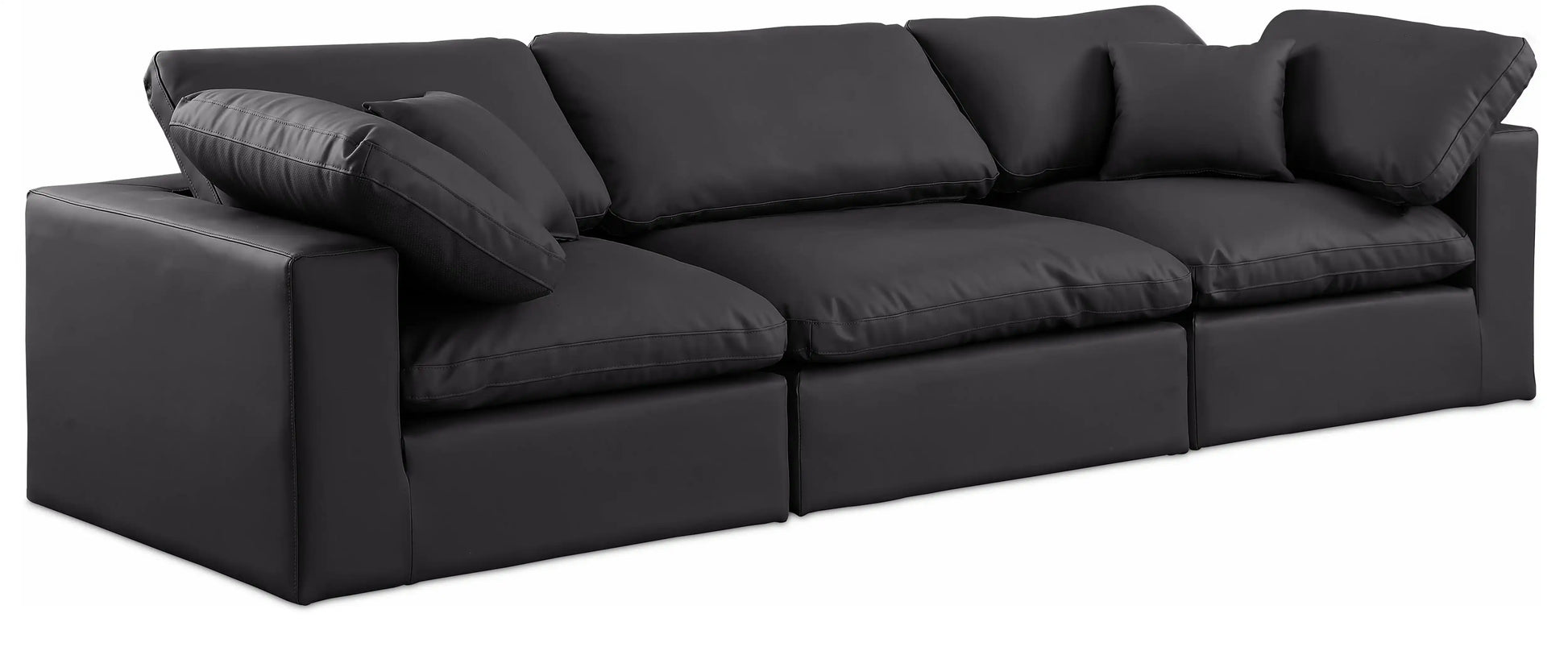 Comfy - Faux Leather Modular Sofa 3 Seats - Best Buy Furniture