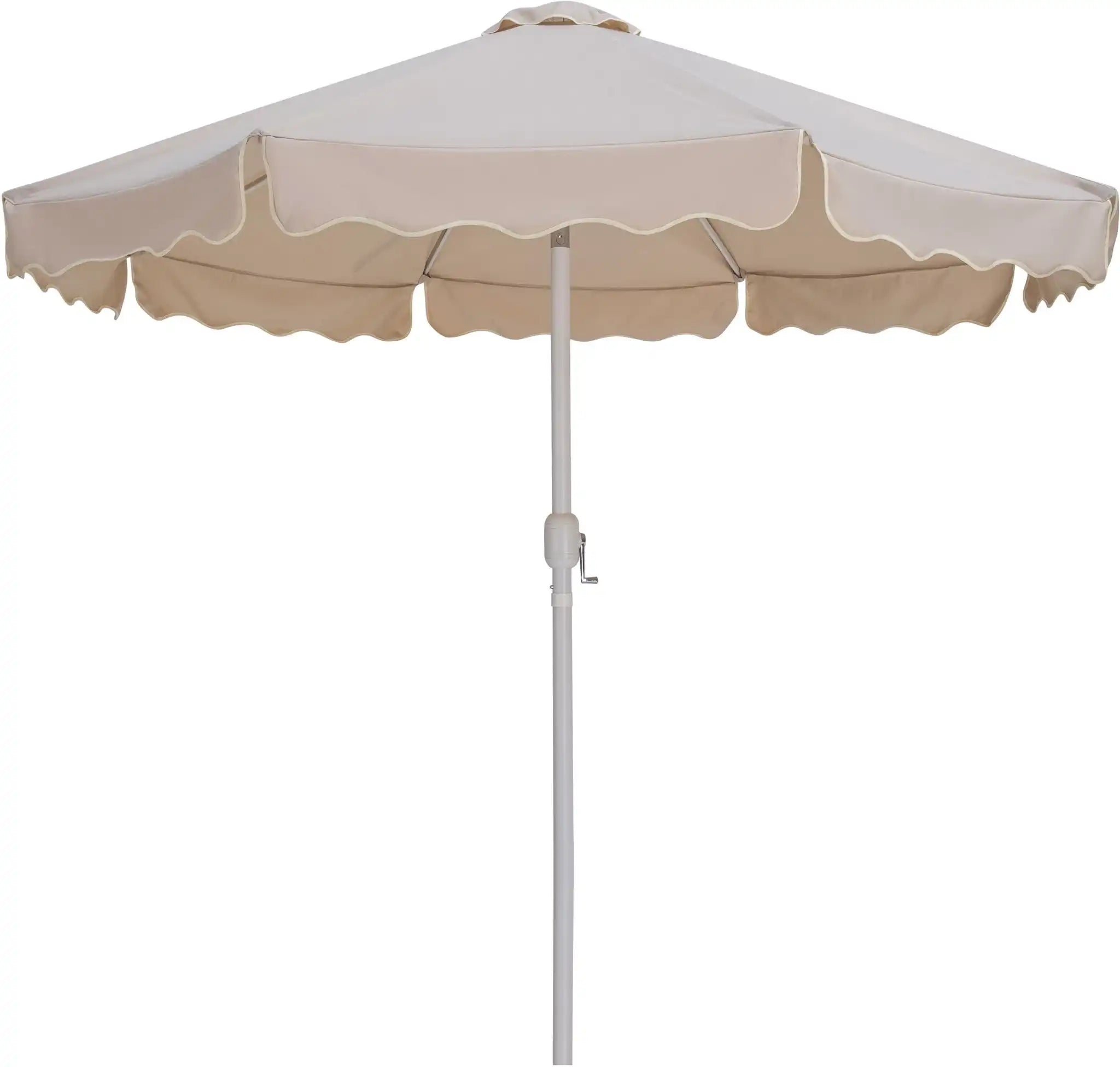 Amalfi - Patio Umbrella - Light Brown Base / White Pole