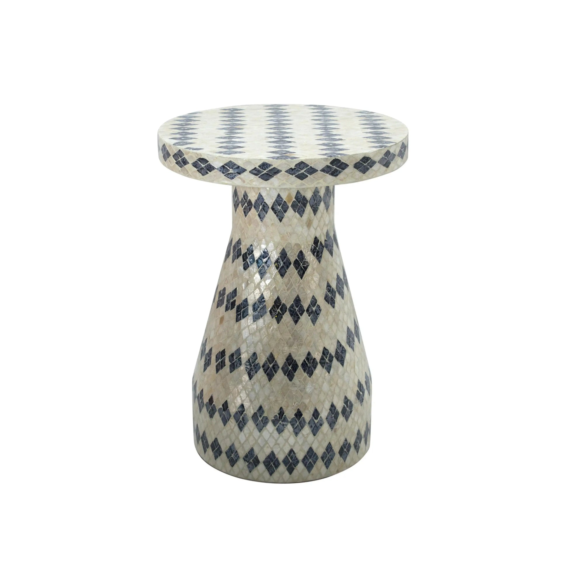 Halio - Checkered Shell Side Table - Best Buy Furniture