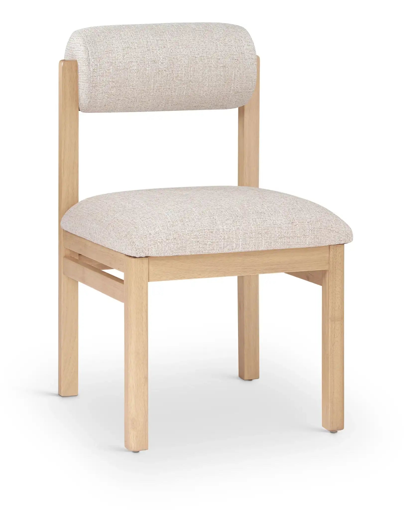 Roundhill - Fabric Dining Chair (Set of 2) - Natural Frame - Best Buy Furniture