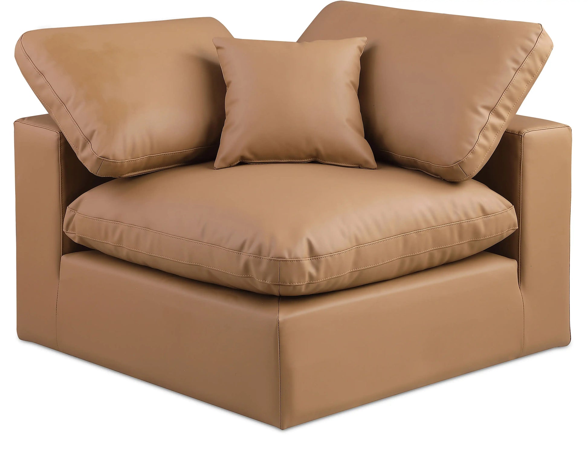 Comfy - Faux Leather Corner Chair - Best Buy Furniture