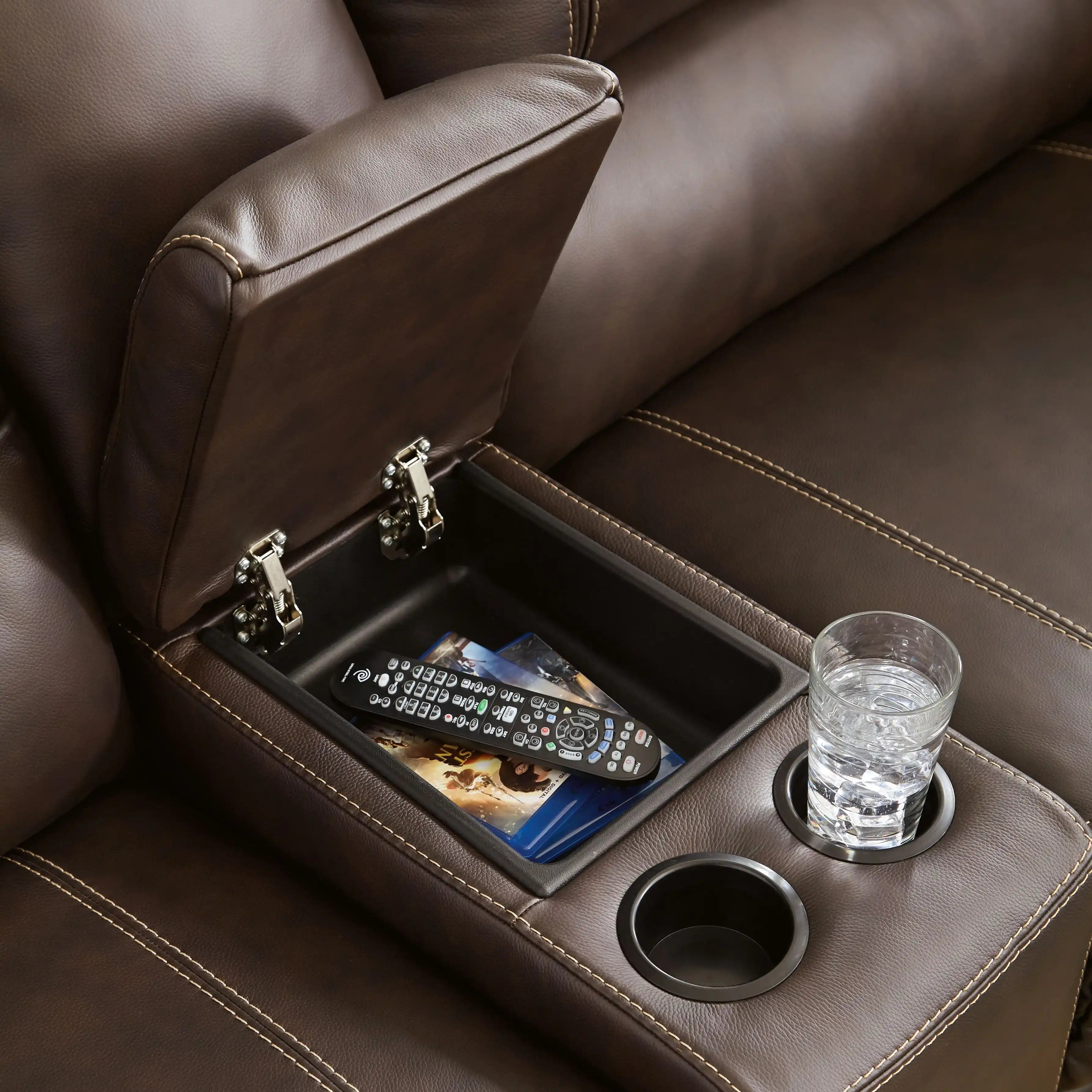 Dunleith - Power Reclining Sectional - Best Buy Furniture