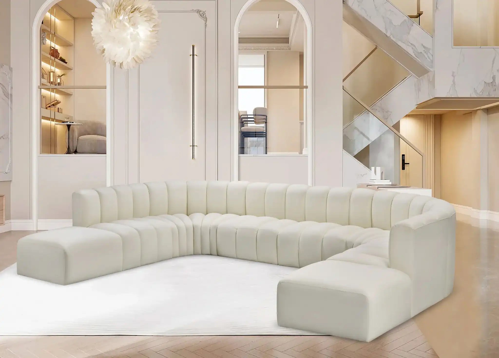 Arc - Faux Leather Modular Sectional