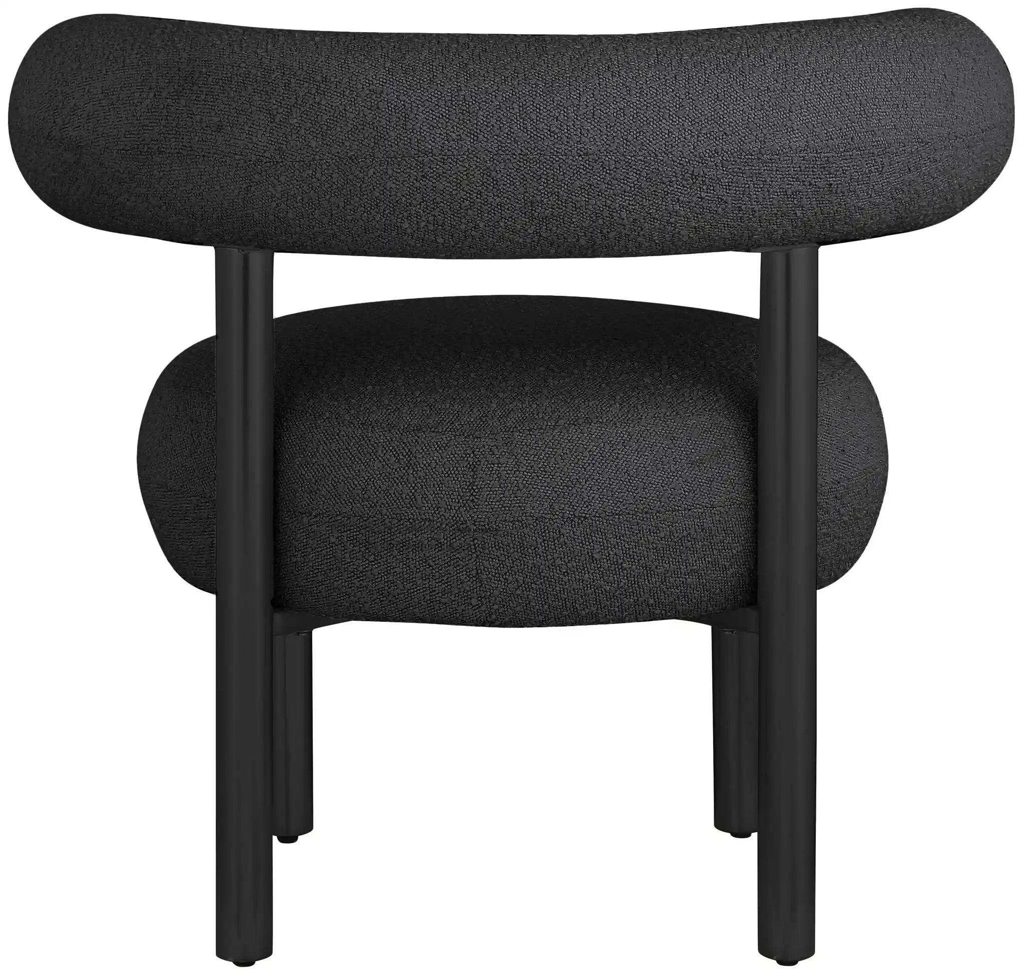 Bordeaux - Boucle Fabric Accent Chair With Black Legs