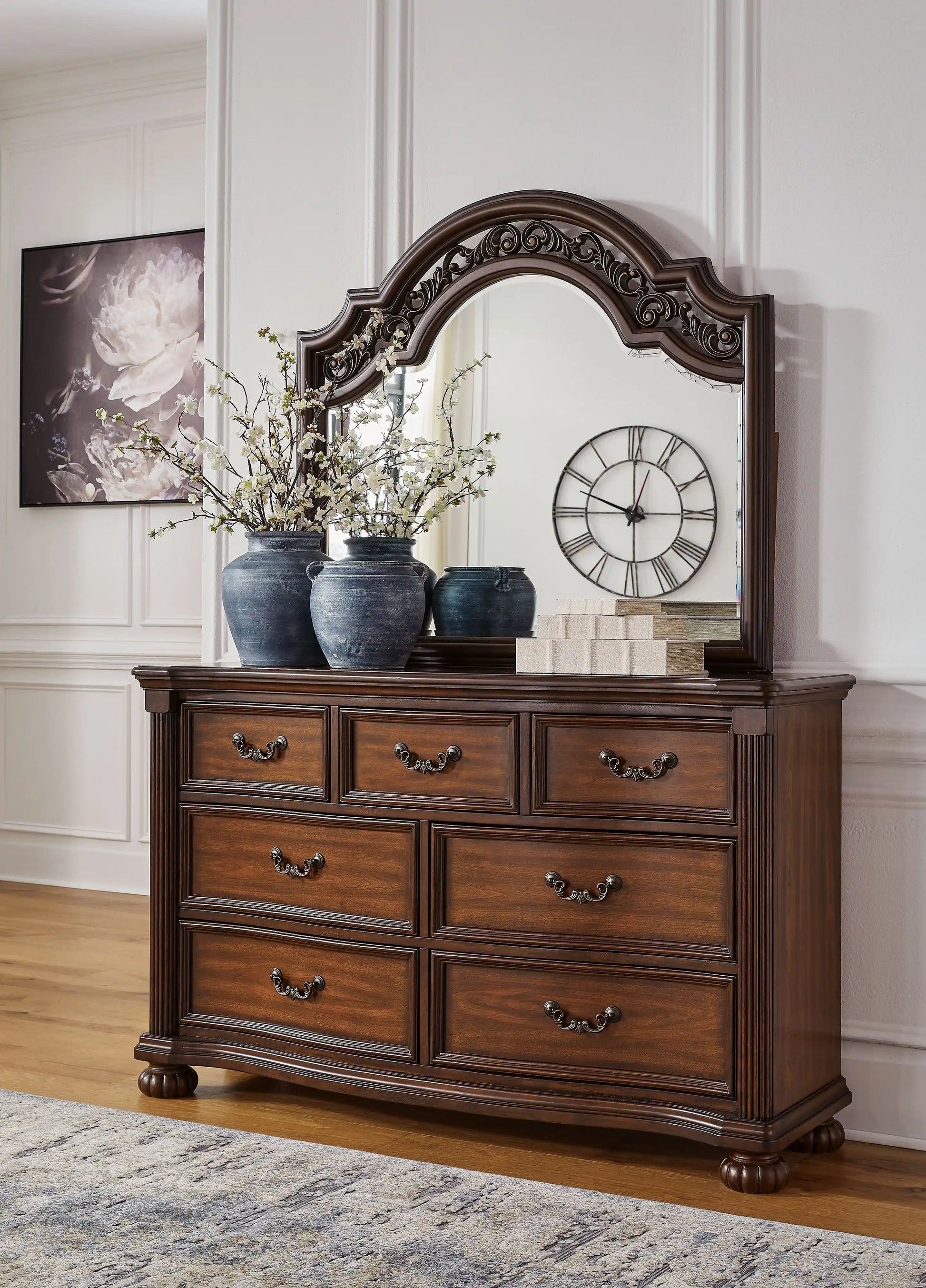 Lavinton - Dresser And Mirror - Brown - Best Buy Furniture