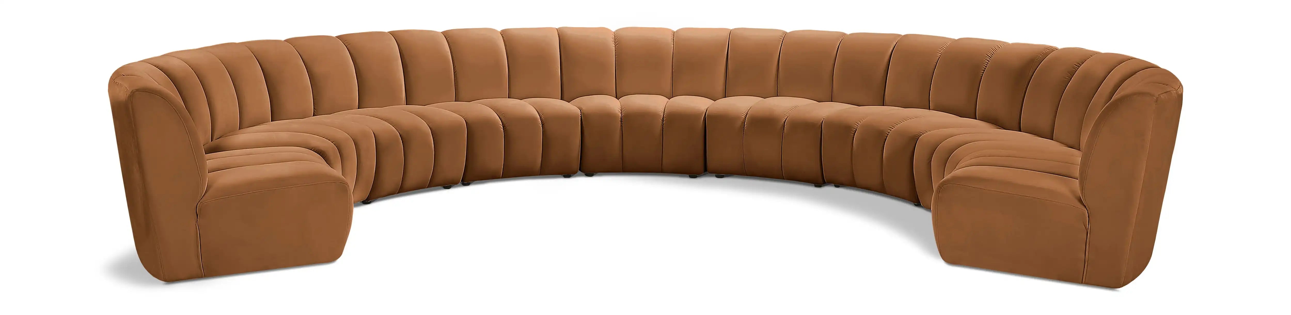 Infinity - 9 Piece Modular Sectional - Saddle - Best Buy Furniture