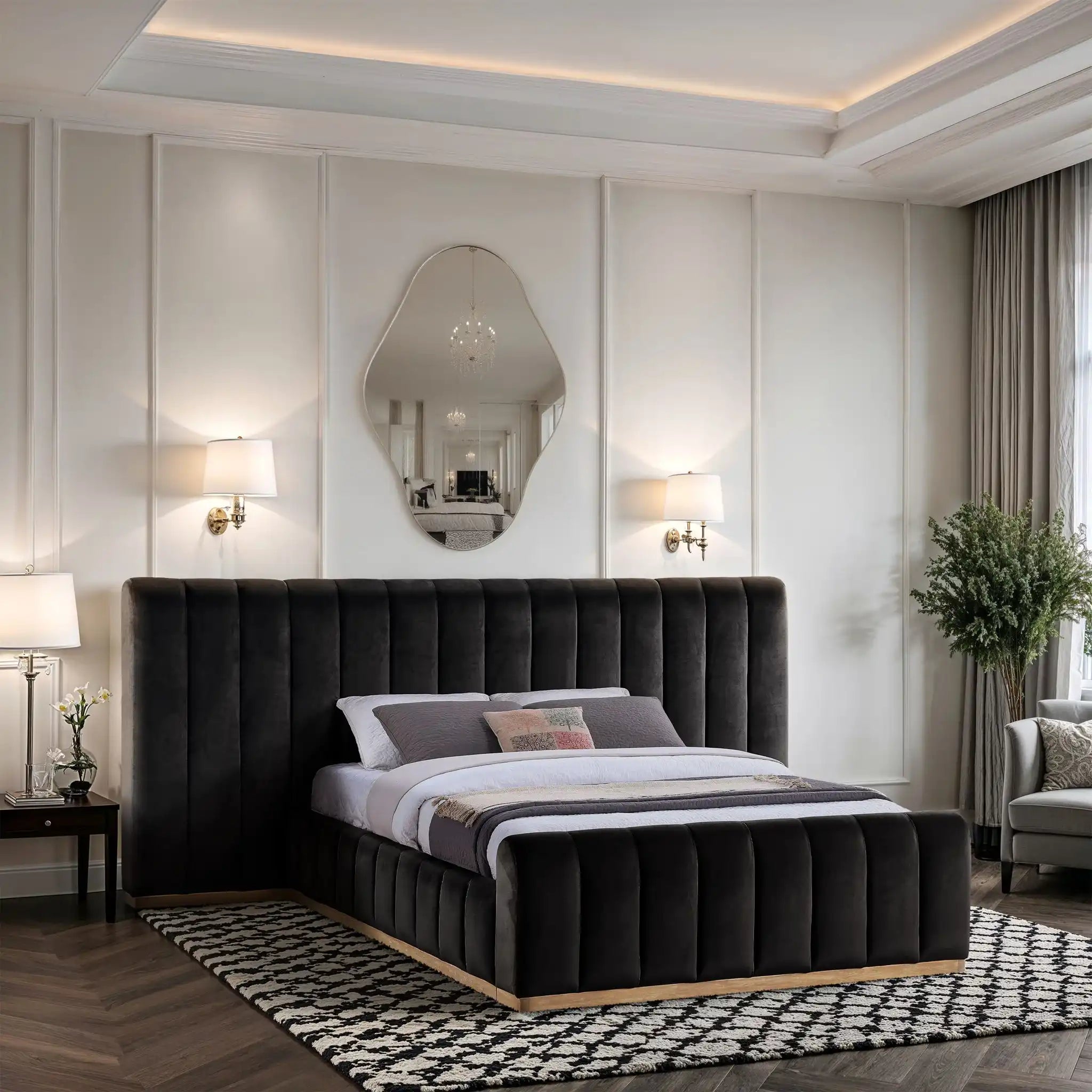 Amara - Velvet Upholstered Bed