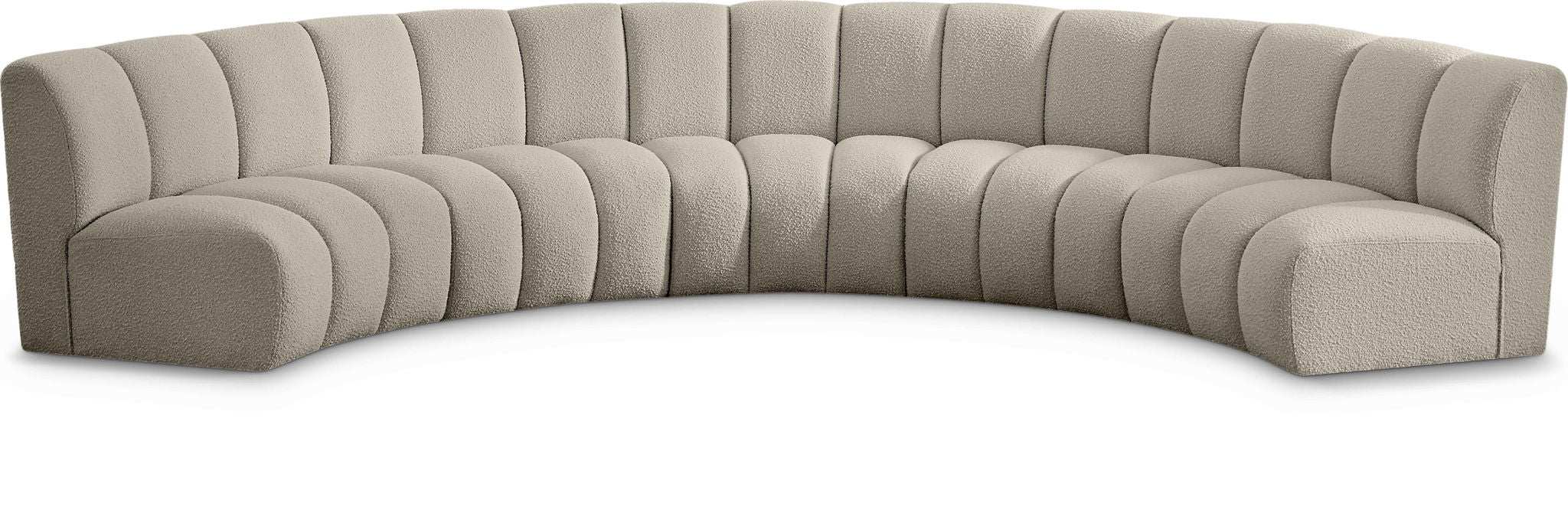 Infinity - 5 Piece Boucle Modular Sectional - Best Buy Furniture
