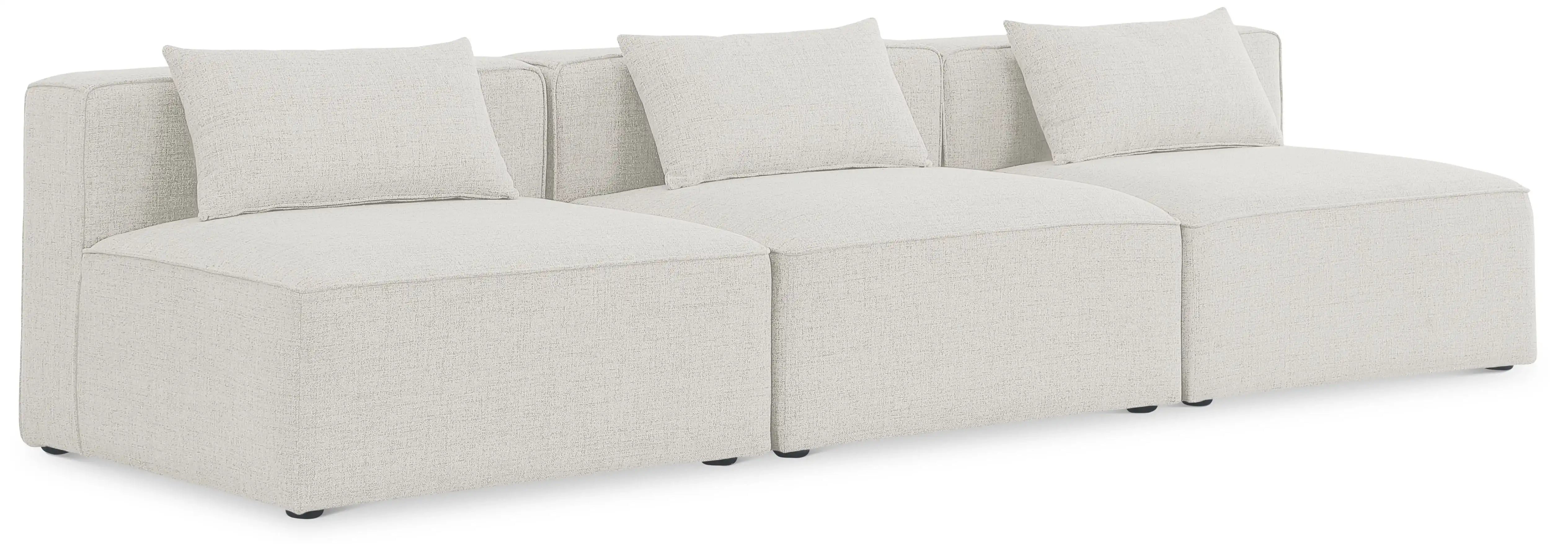 Cube - Linen Modular 3 Seat Armless Sofa - Best Buy Furniture
